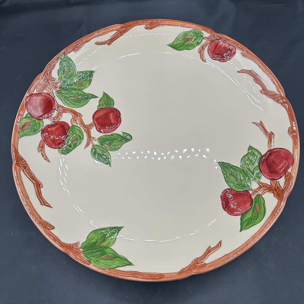 Franciscan Apple Dinnerware Large Serving Tray Dish 14"‎ Hand Painted U.S.A.